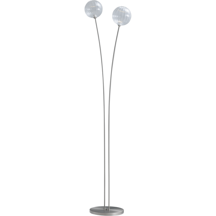 Vloerlamp Bocca nikkel 2-lichts hoogte 180cm DTW