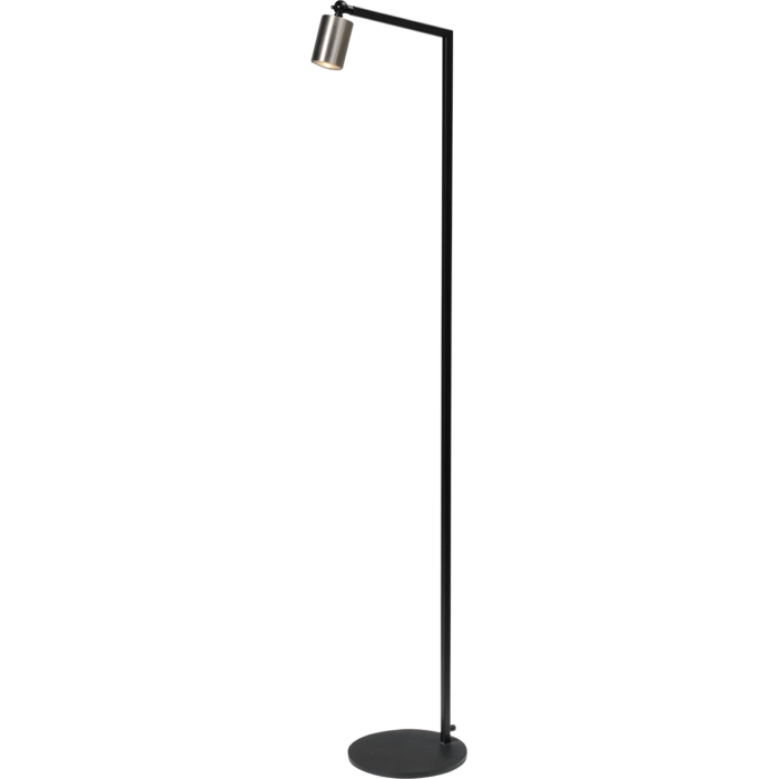Vloerlamp Bounce 1-lichts - zwart/mat nikkel - hoogte 135cm - 1x GU10 - MASTERLIGHT - exclusief lichtbron - MASTERLIGHT