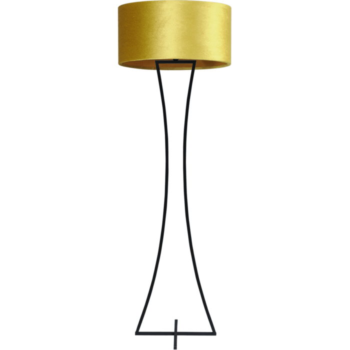 Vloerlamp Cross Woman zwart structuur hoogte 158cm inclusief gele lampenkap Artik yellow 52/52/25 - MASTERLIGHT