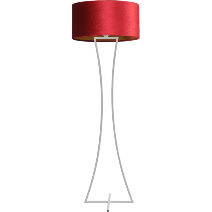 Vloerlamp Cross Woman wit structuur hoogte 158cm inclusief rode lampenkap Artik red 52/52/25 - MASTERLIGHT