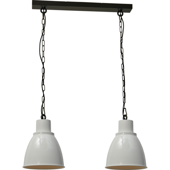 Industriële hanglamp Model 07  wit 2-lichts