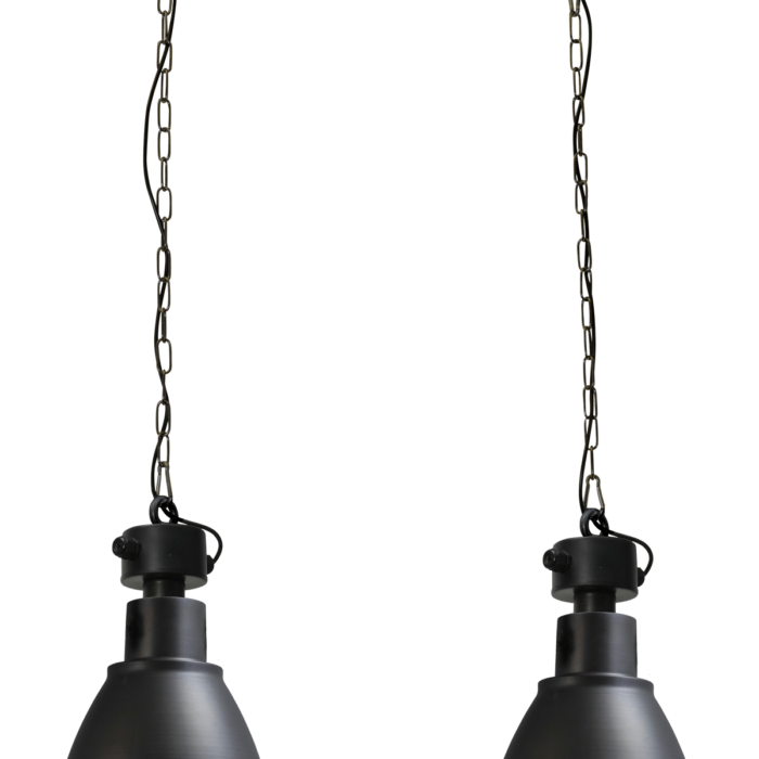 Industriële hanglamp Model 07  gunmetal 2-lichts