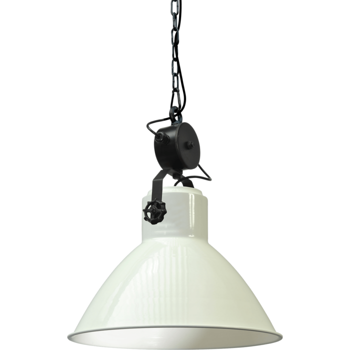 Industriële hanglamp Model 11 mat wit Ø44