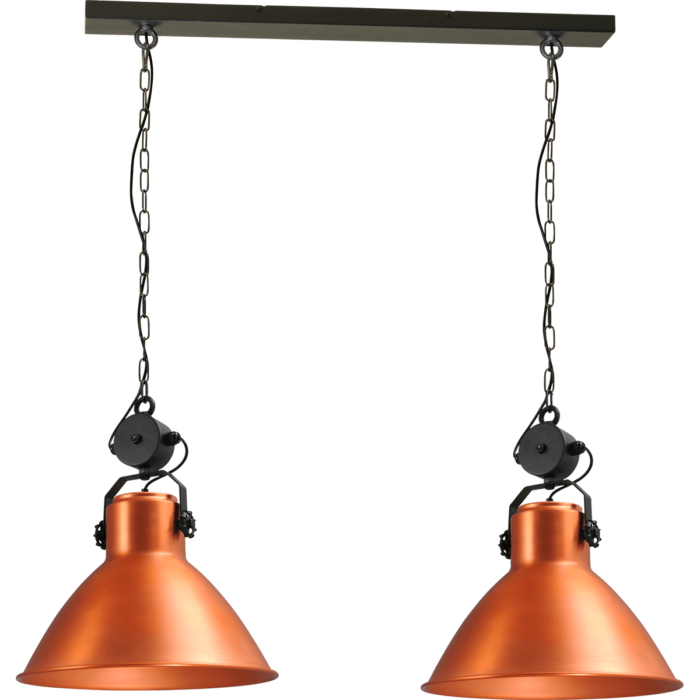 Industriële hanglamp Model 11 copper 2-lichts