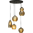 Hanglamp Quinto 5-lichts mat zwart Ø50cm