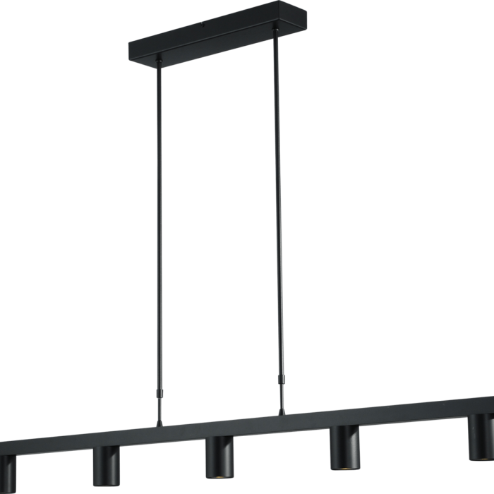 Hanglamp Bounce zwart/zwart 5-lichts - breedte 130cm - exclusief 5x GU10 - MASTERLIGHT