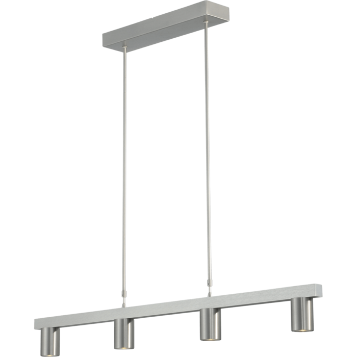 Hanglamp Bounce mat nikel/mat nikkel 4-lichts - breedte 100cm - exclusief 4x GU10 - MASTERLIGHT
