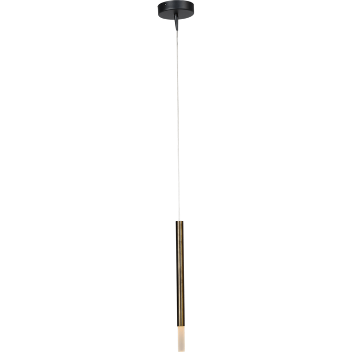 Hanglamp Flute 1-lichts zwart/antiek messing
