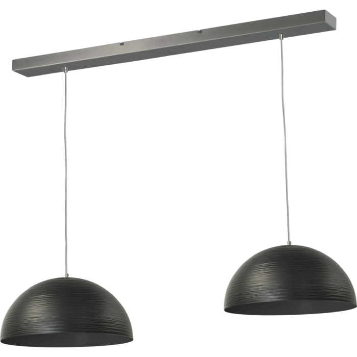 Industriële hanglamp Casco Ø350mm 2-lichts 05-zwart