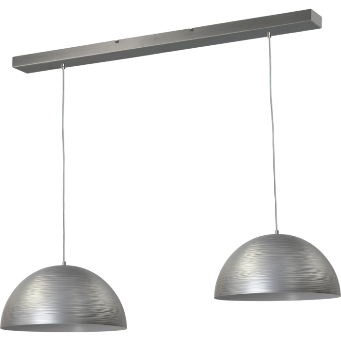 Industriële hanglamp Casco Ø350mm 2-lichts 37-silver
