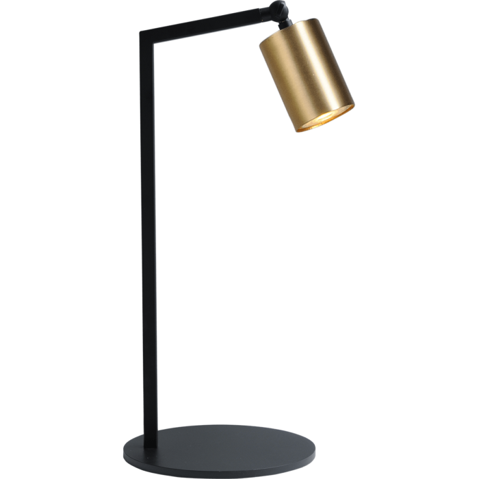 Tafellamp Bounce 1-lichts - mat zwart/mat goud - hoogte 50cm - 1xGU10 - MASTERLIGHT - exclusief lichtbron - MASTERLIGHT